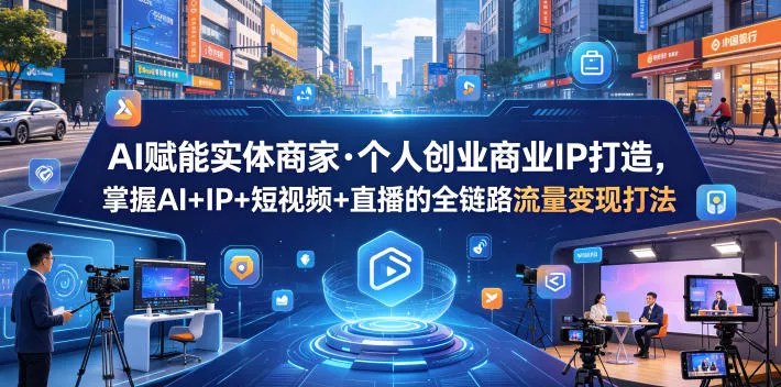 AI赋能实体商家·个人创业商业IP打造，掌握AI+IP+短视频+直播的全链路流量变现打法 - 付费阅读
