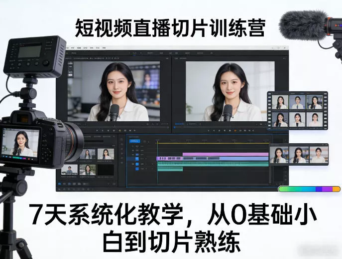短视频直播切片训练营，7天系统化教学，从0基础小白到切片熟练 - 付费阅读