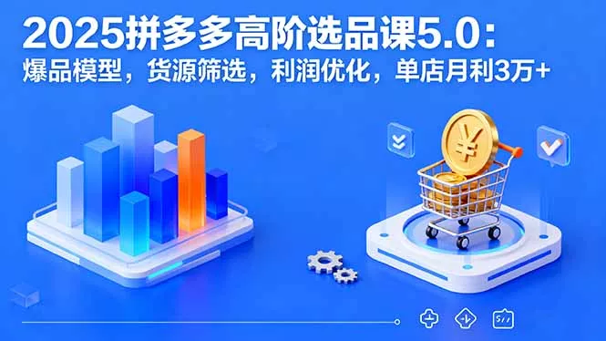2025拼多多高阶选品课5.0：爆品模型，货源筛选，利润优化，单店月利3万+ - 付费阅读