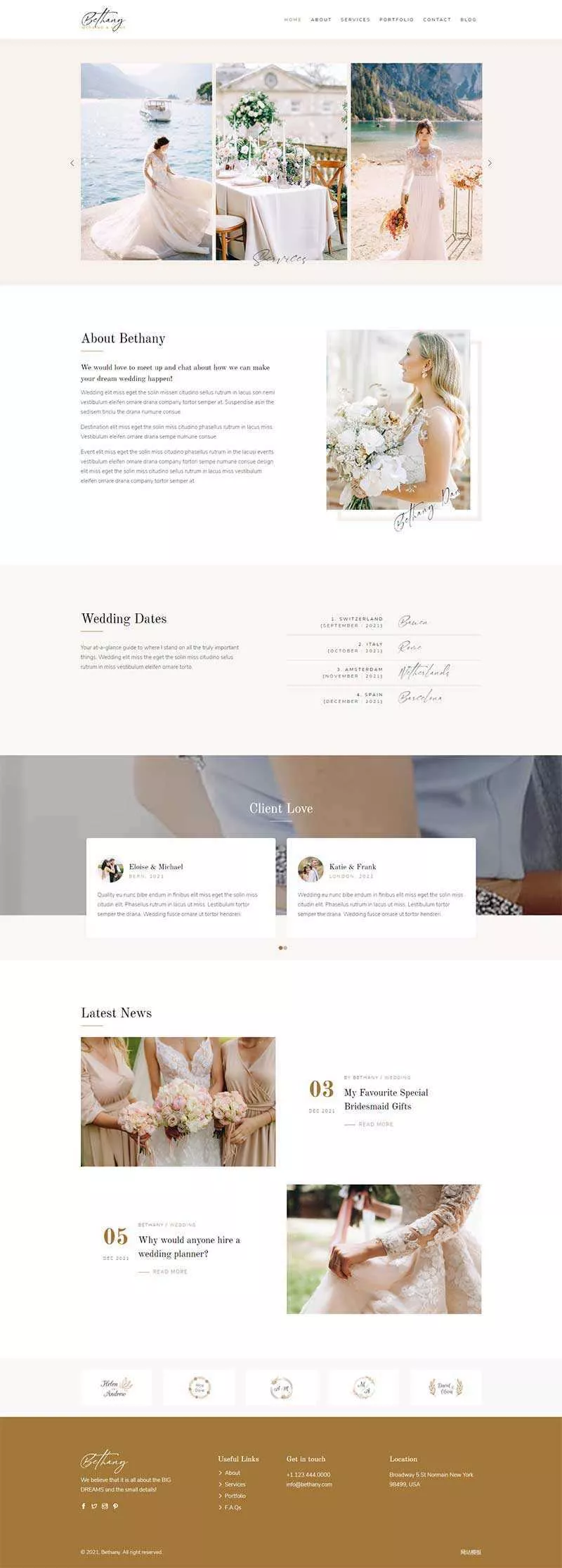 bootstrap响应式婚礼活动策划公司网页模板 - 付费阅读
