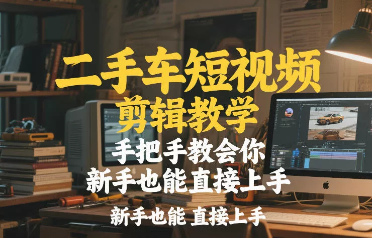 二手车短视频剪辑教学，手把手教会你，新手也能直接上手 - 付费阅读