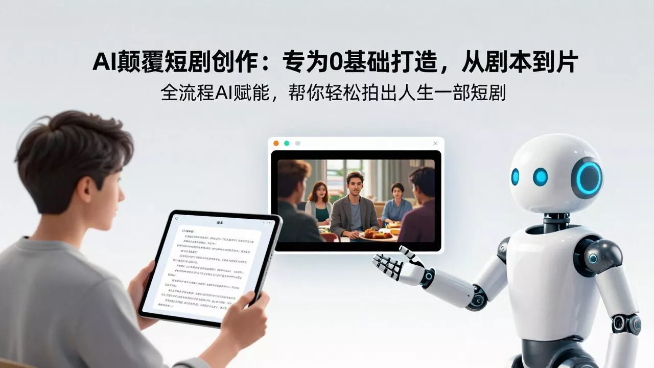 AI颠覆短剧创作：专为0基础打造，从剧本到成片全流程AI赋能，帮你轻松拍出人生第一部短剧 - 付费阅读