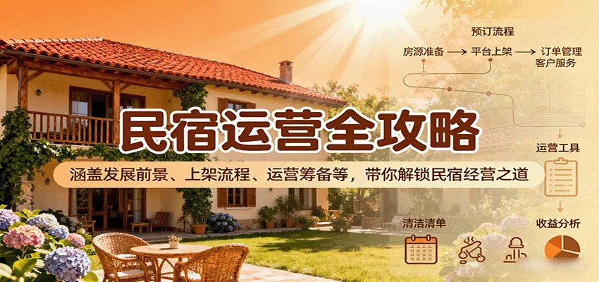 民宿运营全攻略：涵盖发展前景、上架流程、运营筹备等，带你解锁民宿经营之道 - 付费阅读