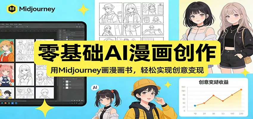 零基础AI漫画创作：用Midjourney画漫画书，轻松实现创意变现 - 付费阅读