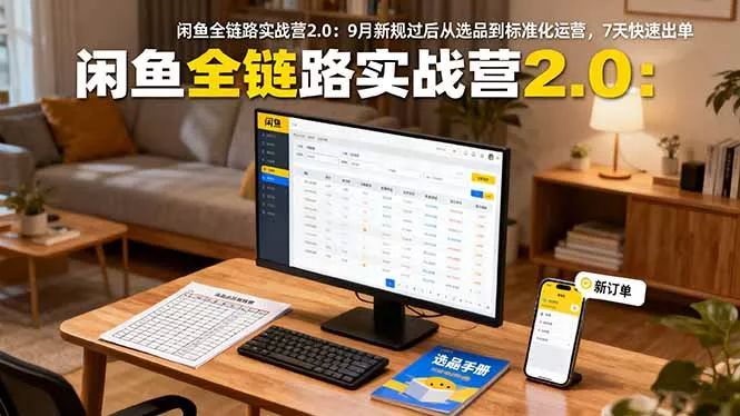 闲鱼全链路实战营2.0：9月新规过后从选品到标准化运营，7天快速出单 - 付费阅读