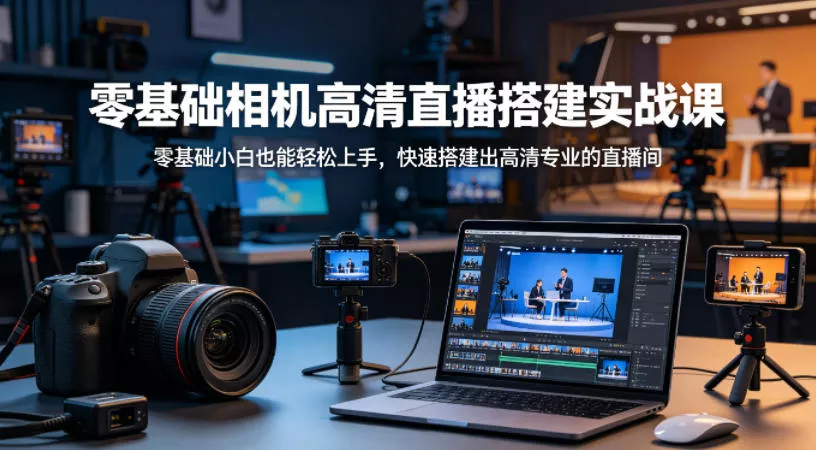 零基础相机高清直播间搭建实战课，小白也能轻松上手，快速搭建出高清专业的直播间 - 付费阅读