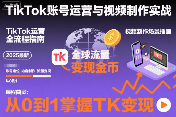2025最新TikTok账号运营与视频制作实战全流程，从0到1掌握TK变现(含11月最新TK搬运技术) - 付费阅读