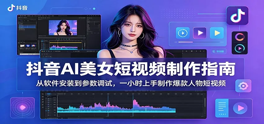 抖音AI美女短视频制作指南：从软件安装到参数调试，一小时上手制作爆款人物短视频 - 付费阅读