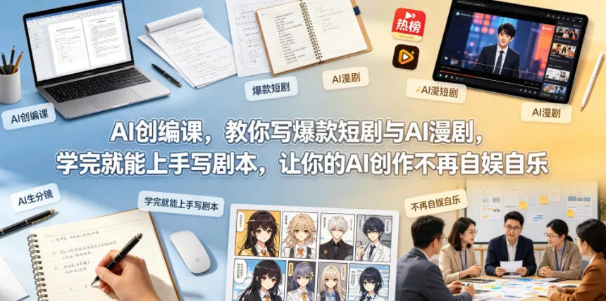 AI创编课，教你写爆款短剧与AI漫剧，学完就能上手写剧本，让你的AI创作不再自娱自乐(更新0521) - 付费阅读
