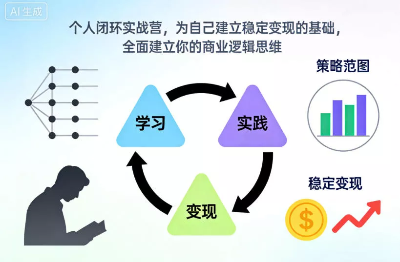 个人闭环实战营，为自己建立稳定变现的基础，全面建立你的商业逻辑思维 - 付费阅读