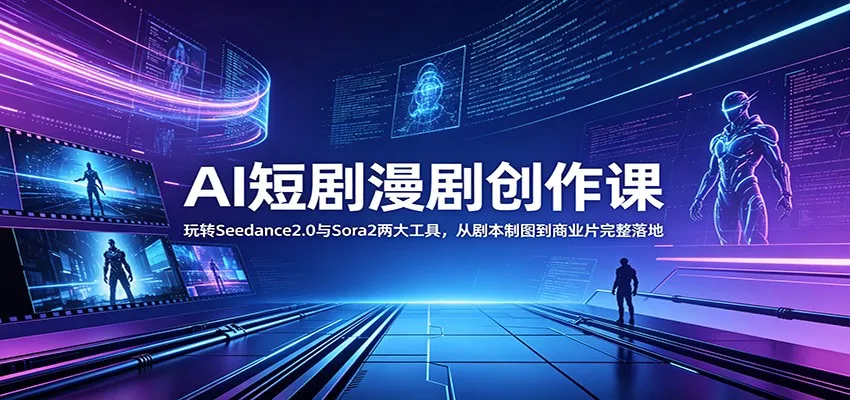 AI短剧漫剧创作课：玩转Seedance2.0与 Sora2两大工具，从剧本制图到商业片完整落地 - 付费阅读