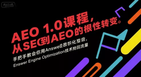 AEO 1.0 课程，从SEO到AE0的基命性转变，手把手教会你用AnswerEngineOptimization技术抢回流量(更新) - 付费阅读