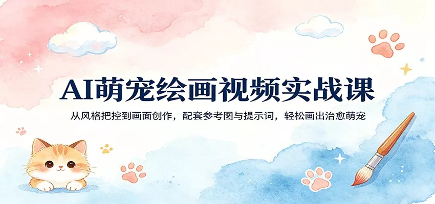 AI萌宠绘画视频实战课：从风格把控到画面创作，配套参考图与提示词，轻松画出治愈萌宠 - 付费阅读