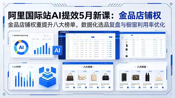 阿里国际站AI提效5月新课：金品店铺权重提升八大榜单，数据化选品复盘与橱窗利用率优化 - 付费阅读
