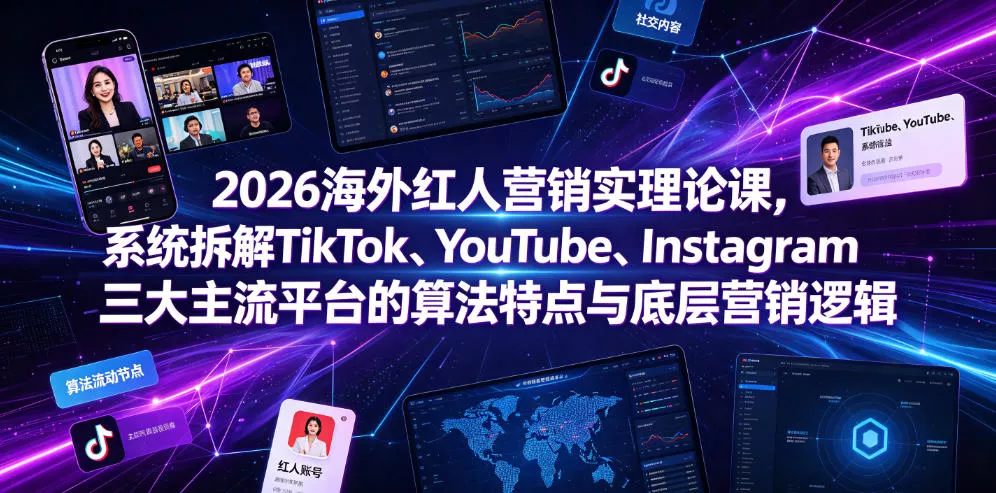 2026海外红人营销实理论课，系统拆解TikTok、YouTube、Instagram三大主流平台的算法特点与底层营销逻辑 - 付费阅读
