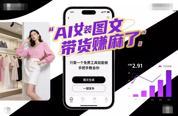 AI女装图文带货賺麻了，只需一个免费工具就能做，手把手教会你！ - 付费阅读