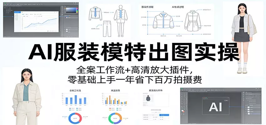 AI服装模特出图实操：全案工作流+ 高清放大插件，零基础上手一年省下百万拍摄费 - 付费阅读