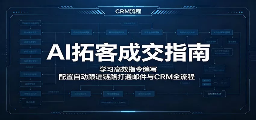 AI拓客成交指南：学习高效指令编写，配置自动跟进链路打通邮件与CRM全流程 - 付费阅读