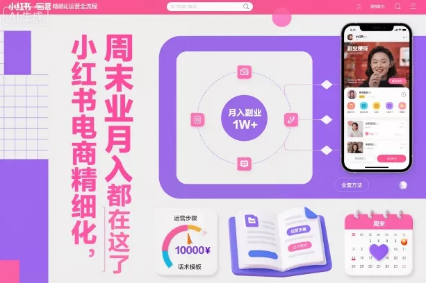小红书电商精细化运营全流程，周末副业月入1W+，全套方法都在这了 - 付费阅读