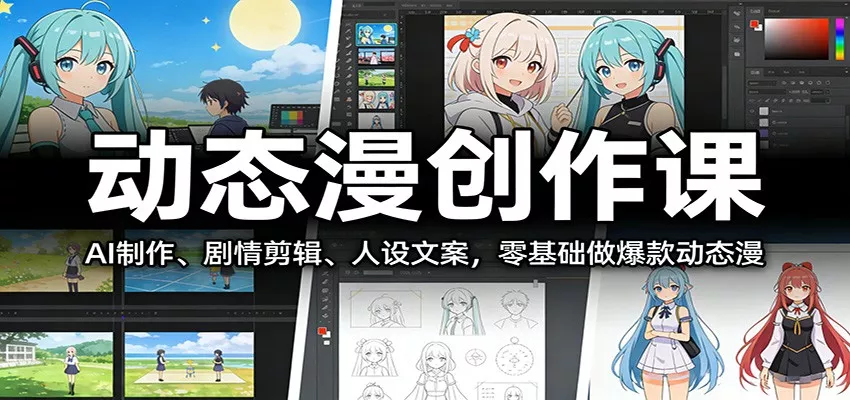 动态漫创作课：AI制作、剧情剪辑、人设文案，零基础做爆款动态漫 - 付费阅读