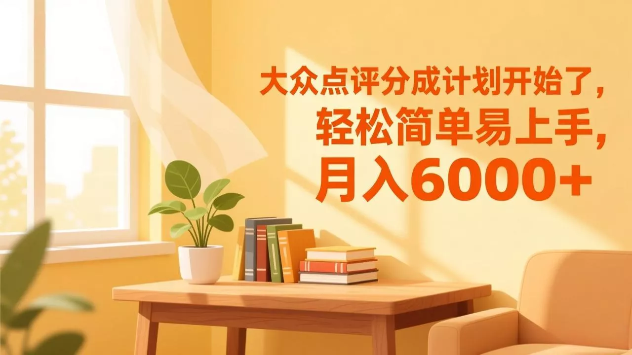 大众点评分成计划开始了，轻松简单易上手，月入6000+ - 付费阅读