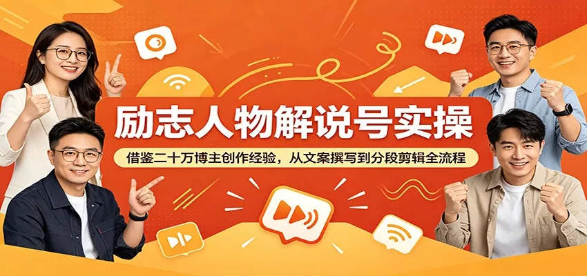 励志人物解说号实操：借鉴二十万博主创作经验，从文案撰写到分段剪辑全流程 - 付费阅读