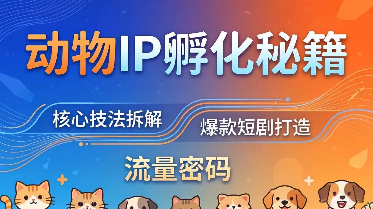 动物IP孵化全套秘籍，三大核心技法拆解，打造爆款萌宠短剧，轻松拿捏赛道流量密码 - 付费阅读