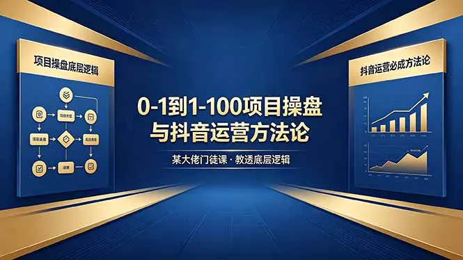 0-1到1-100怎么建？某大佬门徒课教透项目操盘底层逻辑+抖音运营必成方法论 - 付费阅读