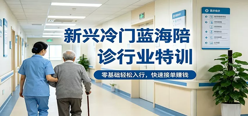 新兴冷门蓝海陪诊行业特训，零基础轻松入行，快速接单赚钱 - 付费阅读