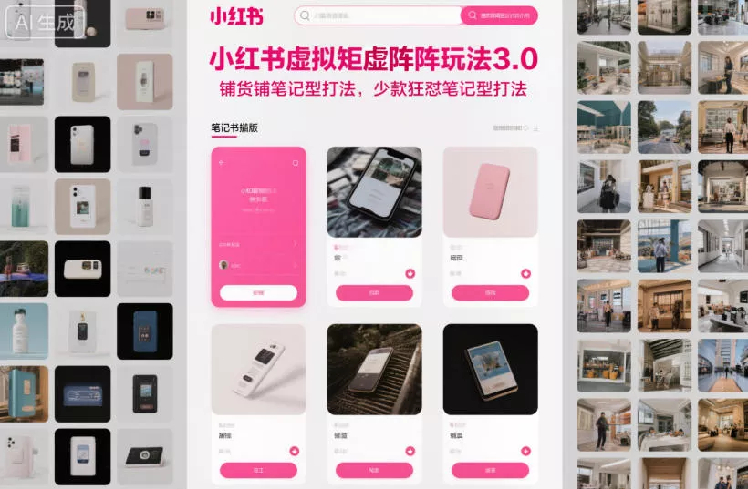 小红书虚拟矩阵玩法3.0，铺货铺笔记型打法，少款狂怼笔记型打法 - 付费阅读