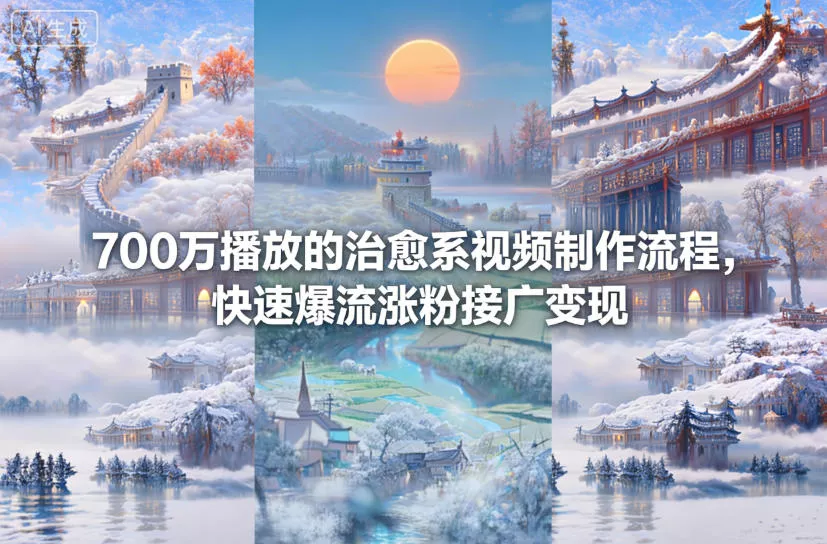 700万播放的治愈系视频制作流程，快速爆流涨粉接广变现 - 付费阅读