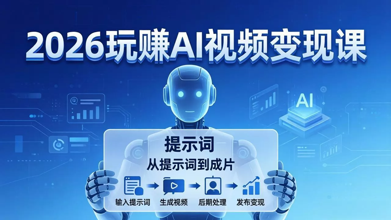 2026玩赚AI视频变现课：掌握 AI 视频全流程技能，从提示词到成片高效产出 - 付费阅读