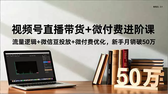 视频号直播带货+微付费进阶课：流量逻辑+微信豆投放+微付费优化，新手月销破50万 - 付费阅读