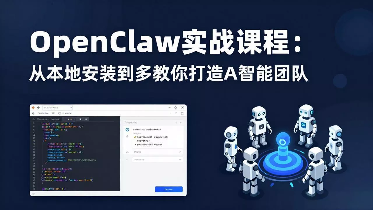 OpenClaw实战课程：从本地安装到多Agent协同，手把手教你打造AI智能团队 - 付费阅读
