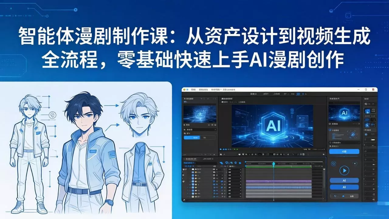 智能体漫剧制作课：从资产设计到视频生成全流程，零基础快速上手AI漫剧创作 - 付费阅读