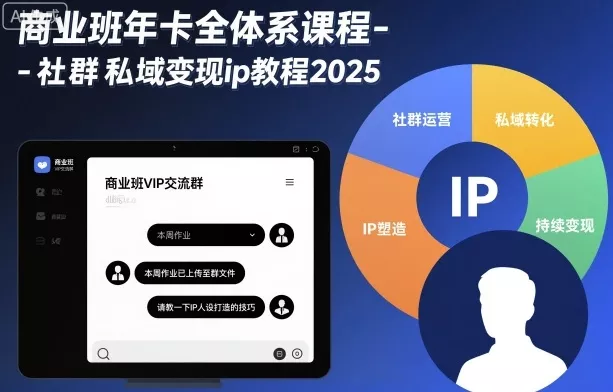 商业班年卡全体系课程-社群私域变现ip教程2025 - 付费阅读