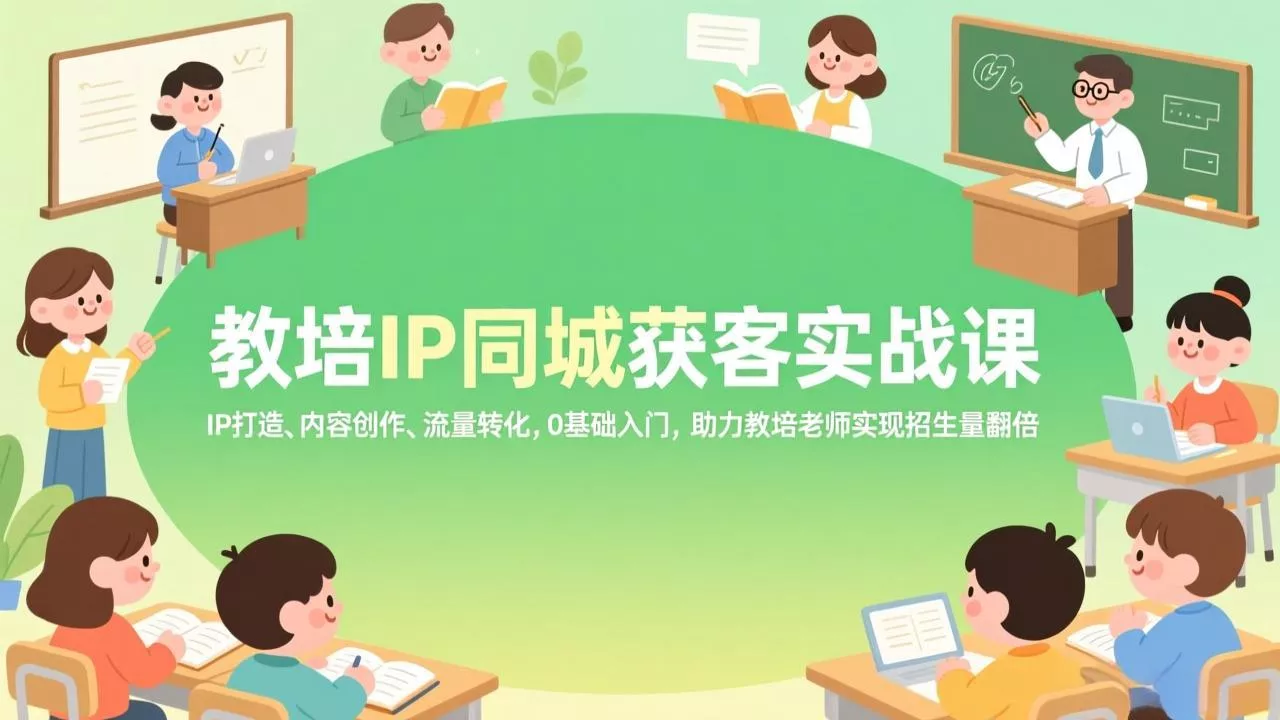 教培IP同城获客实战课，IP打造、内容创作、流量转化，0基础入门，助力教培老师实现招生量翻倍 - 付费阅读