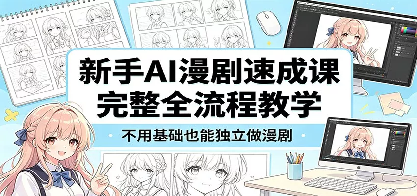 新手AI漫剧速成课：完整全流程教学，不用基础也能独立做漫剧 - 付费阅读