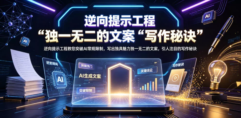 逆向提示工程教您突破AI常规限制，写出独具魅力独一无二的文案，引人注目的写作秘诀【原创双语字幕】 - 付费阅读