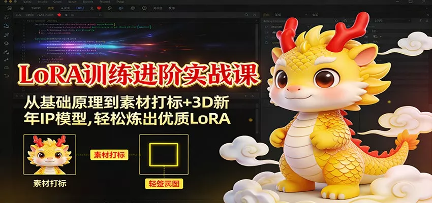 LoRA训练进阶实战课：从基础原理到素材打标+3D新年IP模型，轻松炼出优质LoRA - 付费阅读