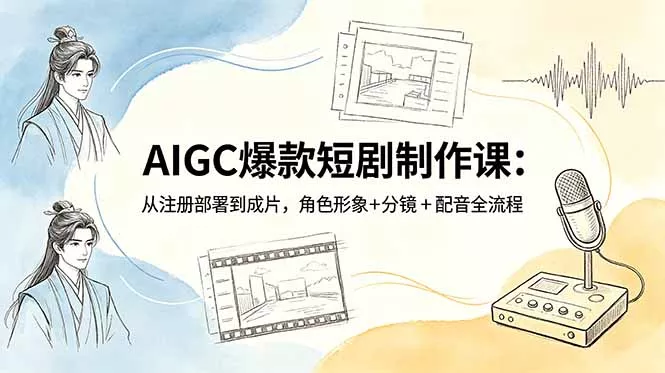 AIGC爆款短剧制作课：从注册部署到成片，角色形象+分镜+配音全流程 - 付费阅读