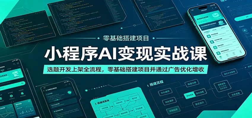 小程序AI变现实战课：选题开发上架全流程，零基础搭建项目并通过广告优化增收 - 付费阅读