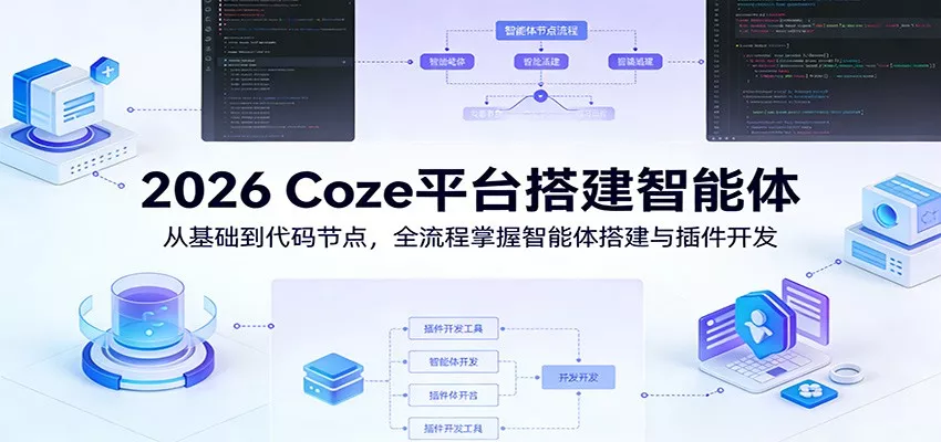 2026 Coze平台搭建智能体：从基础到代码节点，全流程掌握智能体搭建与插件开发 - 付费阅读
