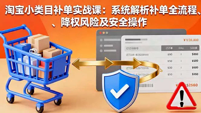 淘宝小类目补单实战课：系统解析补单全流程、降权风险及安全操作 - 付费阅读