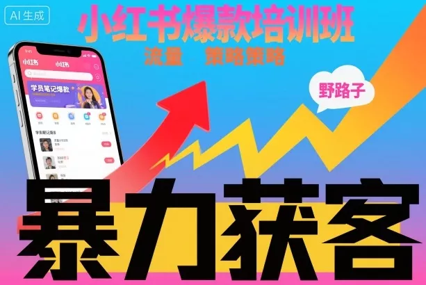 小红书爆款培训班，小红书获客野路子流量打法，暴力持续获客 - 付费阅读