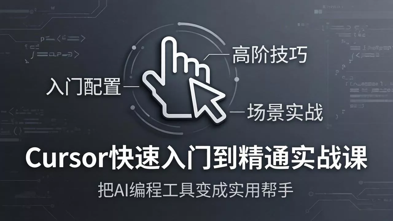 Cursor快速入门到精通实战课：入门配置+高阶技巧+场景实战，把AI编程工具变成实用帮手 - 付费阅读