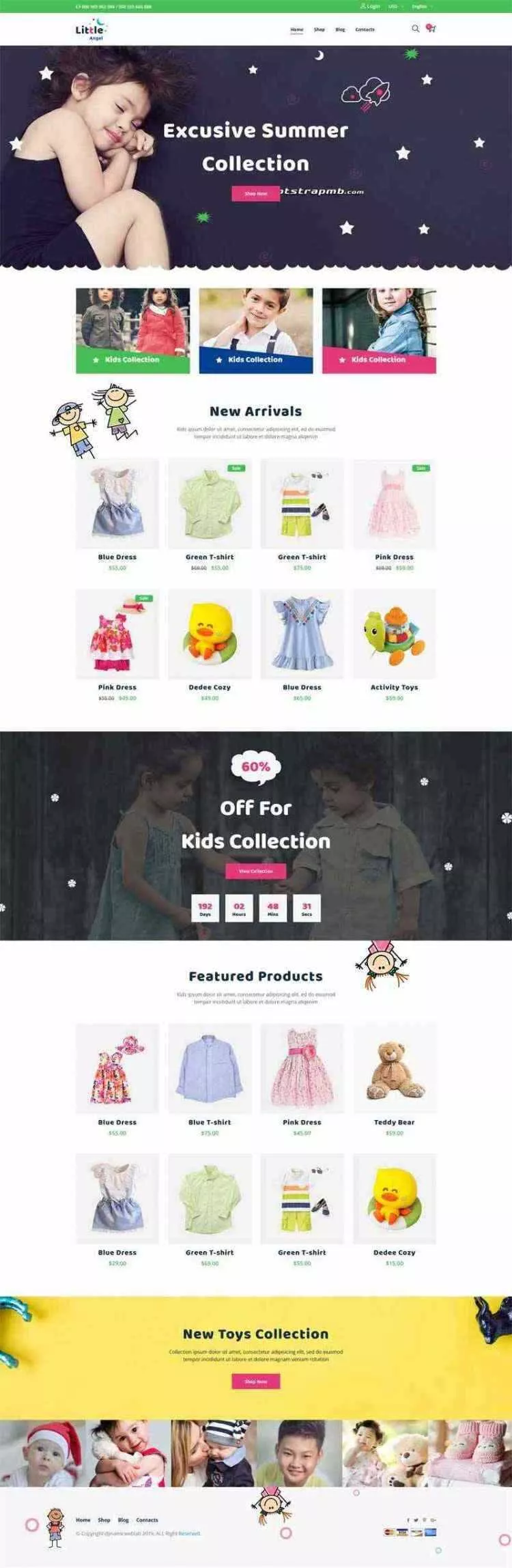 Bootstrap响应式卡通儿童用品童装商城 - 付费阅读