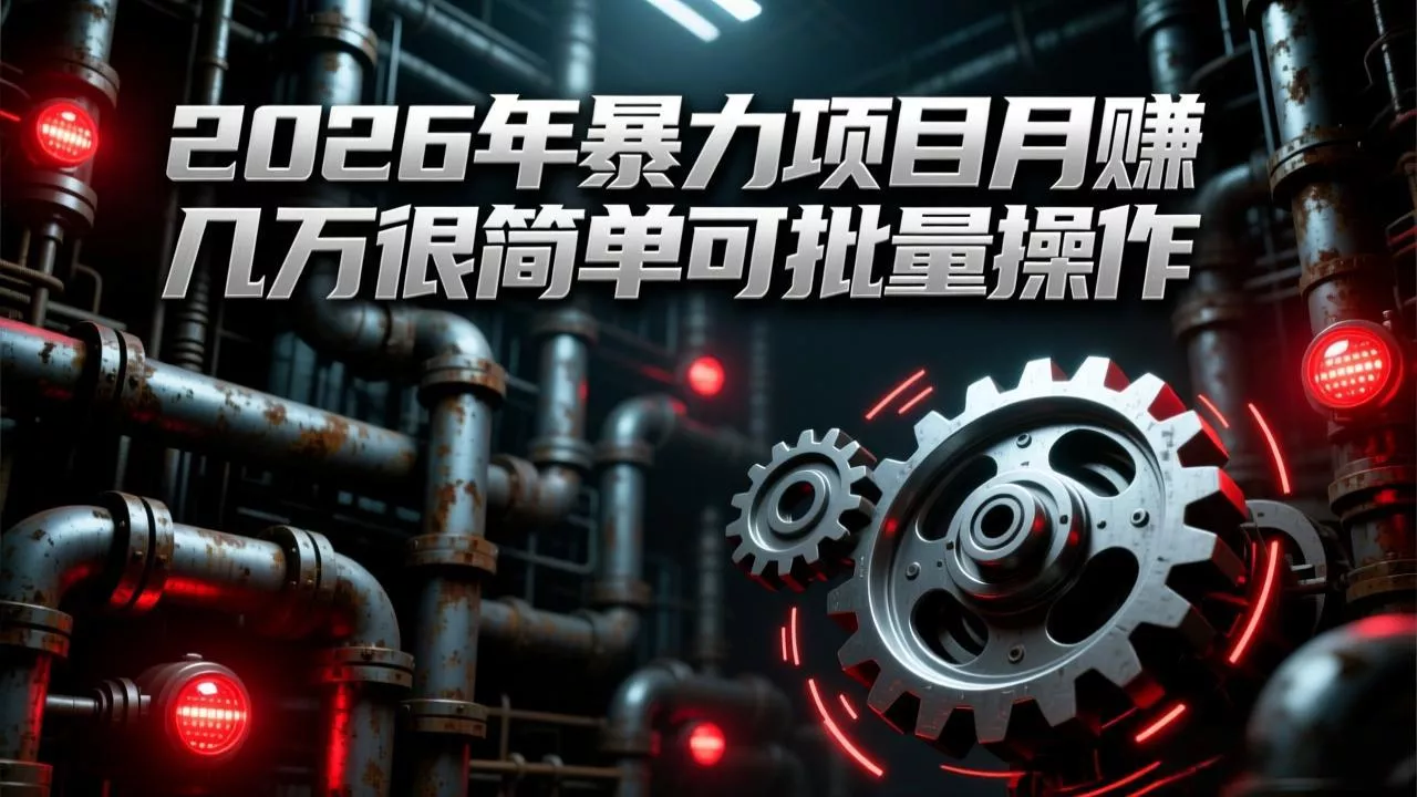 2026年暴力项目月赚几万很简单可批量操作，成本低，利润大 - 付费阅读