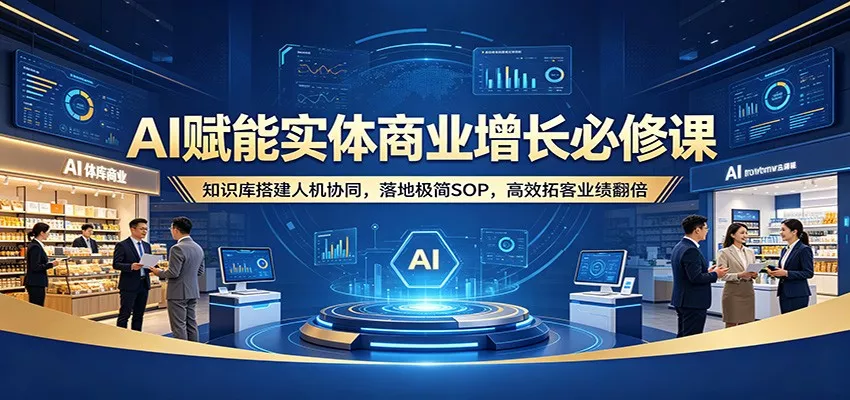 AI赋能实体商业增长必修课：知识库搭建人机协同，落地极简SOP，高效拓客业绩翻倍 - 付费阅读