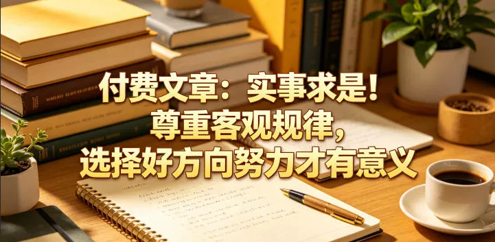 付费文章：实事求是！尊重客观规律，选择好方向努力才有意义 - 付费阅读